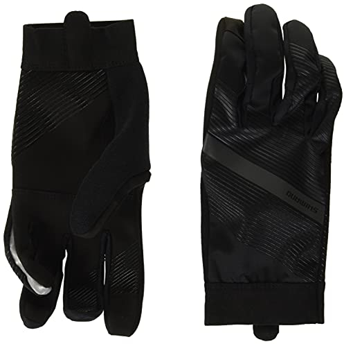 SHIMANO Herren Windschutzhandschuh, Schwarz, Größe L