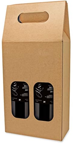 My Custom Style 3 scatole Cartone Valigetta Porta Vino da 2 Senza Stampa