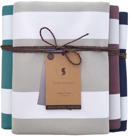 SummerSand Mikrofaser Strandtuch XL - Sandfrei, Kompakt und Schnelltrocknend - Ideal als Strandhandtuch, Badehandtuch, Reisehandtuch und Saunatuch - Microfaser Badetuch Groß 160 x 80cm - Grau