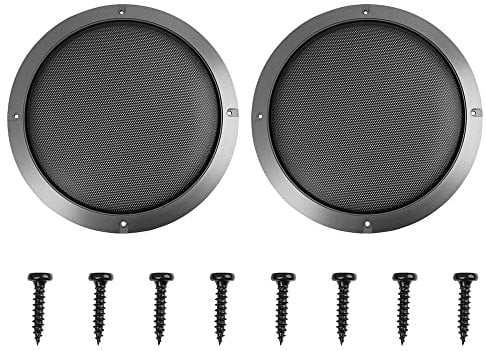 X AUTOHAUX 2pcs Grill Cover Mesh Protector Car Speaker Subwoofer 8 Inch