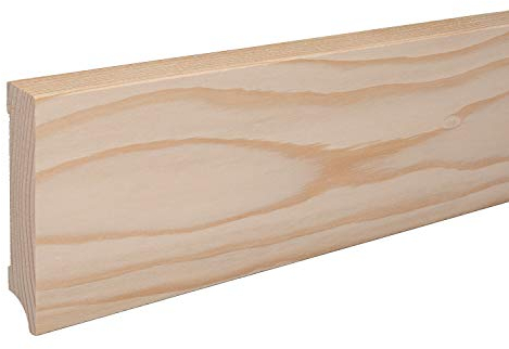 Sockelleiste Leipzig Fichte Massivholz ROH Oberkante Abgeschrägt 100mm