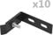 vidaXL Wandanschlusswinkel 10 Sets Wandanschluss Winkel Verbinder Zaun Gittermattenhalter Doppelstabmattenzaun Zaunanschlusswinkel Anthrazit