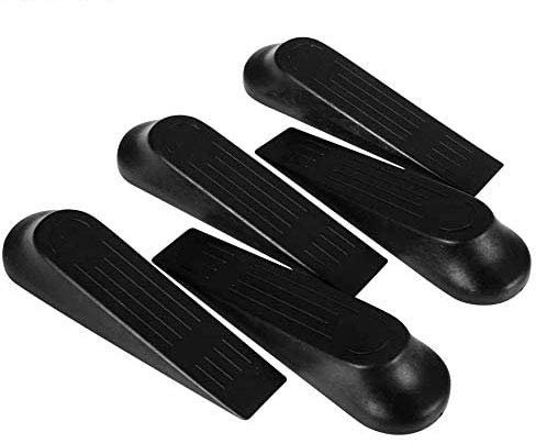 fiXte® 5 Stück Türstopper Türstopper Türstopper Keile (schwarz)
