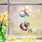 Wandtattoo Loft Fensterbilder Frühling Waschbär mit Ballons Motiv – A4 Bogen, Wiederverwendbar – Frühlingsdeko Fenster, Frühlingsbild Fenster, Fensterdeko Frühling, Fensterfolie Frühling Selbstklebend