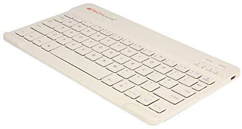 TECHGEAR [Active Strike (S) Slim Line Bluetooth Wireless UK Tastatur mit Tragetasche weiß weiß Active Strike (M)