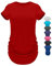 GO HEAVY Damen Multifunktions Pilates Jogging T-Shirt Kurzarm Yoga Gym Sportshirt Rundhals Feutigkeitsabsobierend Rot M