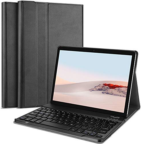ProCase Keyboard Case for Microsoft Surface Go 2(2020)/ Surface Go(2018) Tablet, Slim Lightweight Smart Cover with Magnetically Detachable Wireless Keyboard –Black