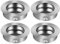 DOITOOL Maniglie Tonde Incasso Porta Scorrevole 4 Pezzi - 35mm Maniglie Nascoste Argento in Acciaio Inossidabile - Maniglie per Mobili Da Cucina Cassetti, Scarpiere, Armadi, Armadio