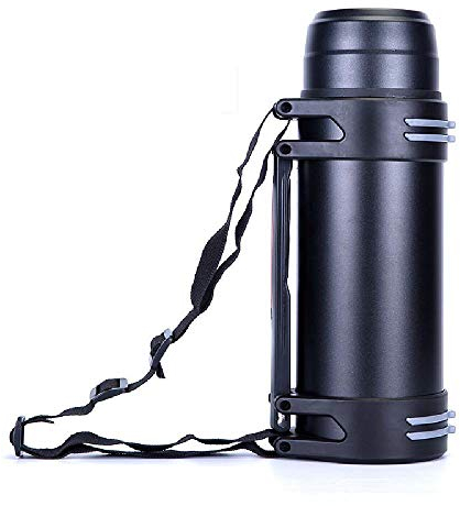 Botella deportiva al aire libre 304 Pot de viaje de acero inoxidable Copa aislada portátil 2.0L Capacidad grande Capacidad Botella de agua,Black