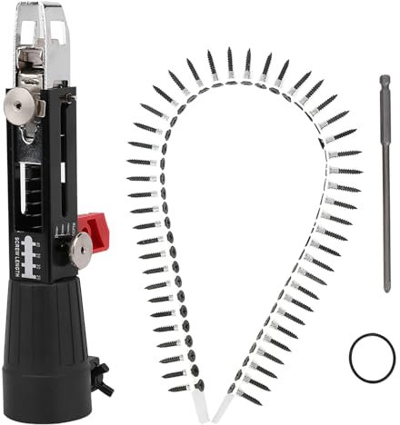 Pistola sparachiodi automatica a catena, attrezzatura per serraggio viti trapano elettrico, alimentazione continua e precisa dei chiodi, per cartongesso, pareti