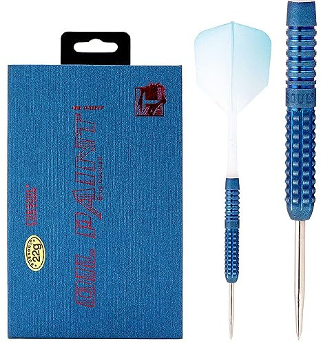 CUESOUL Blue Cocktail 22g Stahlspitze 90% Tungsten Dart Set mit Ölfarbe Finish und Farbverlauf ROST Flights