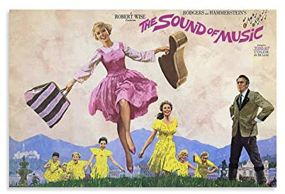 Filmposter The Sound of Music, Vintage-Stil, Leinwand-Kunst, Poster und Wandkunst, modernes Familien-Schlafzimmer, Dekor-Poster, 20 x 30 cm