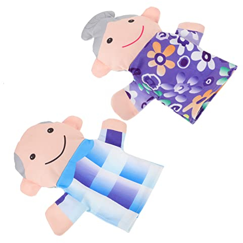 Gadpiparty Oma Opa Figuren Familienmitglieder Puppen Handpuppe: Gro? Plüschpuppe 2 zum Geschichtenerz?hlen Unterrichten Vorschule Rollenspiel Requisiten Handpuppe Oma