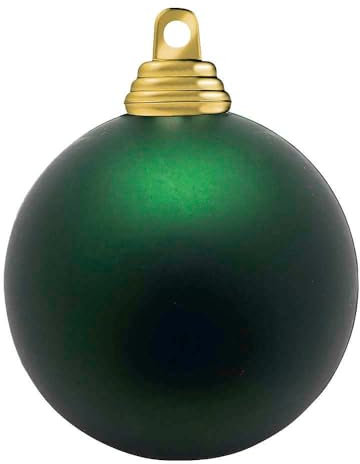 Deco Woerner Tannengrüne, Matte Weihnachtskugeln aus schwer entflammbarem Kunststoff, 10 cm Ø - 12 Stück