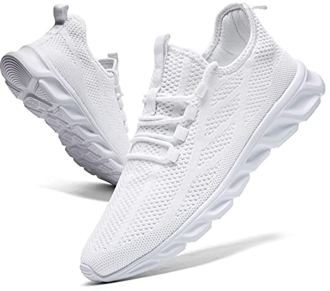 AZSDXS Sneaker Sportschuhe FüR Herren Turnschuhe Herren Schuhe Herren Sneaker Herren Weiß 44