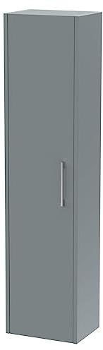 Hudson Reed NPF2361 Juno Modern Bathroom Wall Hung 1 Door Tall Storage Unit, 350mm, Matt Coastal Grey
