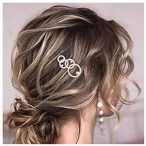 Inilbran Boho Perle Kreis Haarspange Vintage Hohlkreis Haarspange Clip Gold Kreis Perle Haarnadel Clip Minimalistische Geometrische Kopfspange Dekorativer Haarschmuck für Frauen Kopfschmuck