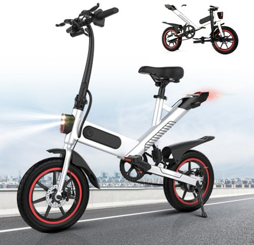 SHIZHUNIAO Velo Electrique de 12''/14'' avec Batterie Amovible de 36 V 10,4 Ah, Welocidad Maximum 25 km/h Vélo électrique Pliable, Portée jusqu'à 30-40 km, Ebike Hommes Femmes