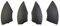 4 Stück for Fiat 500 Radio-CD-Knöpfe SCHWARZ Trim Mold Cover Removal Autoersatzzubehör