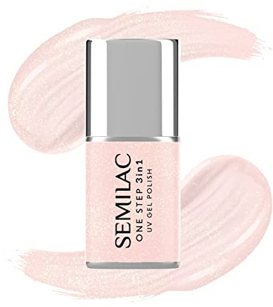 Semilac One Step 3in1 UV Nagellack S257 Naked Glitter Rose 7ml