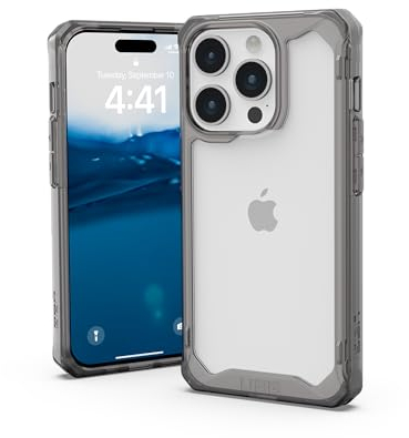 URBAN ARMOR GEAR UAG Case Compatible with iPhone 15 Pro Case 6.1 Plyo Ash Rugged Anti-Yellowing Transparent Clear Military Grade Dropproof Protective Cover