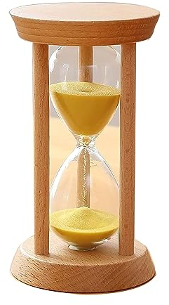 Sablier, sablier, sablier, sablier en Bois/Verre, sablier à œufs, 3/5/10/15/20/30 Minutes for Enfants, Salle de Classe, Cuisine, Jeux, minuteur de brossage (Couleur : Bleu, Taille : 20 Minutes) (Colo