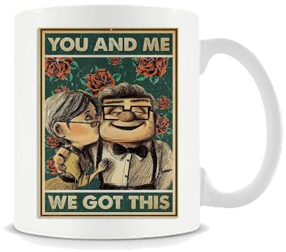 Giftme Carl and Ellie, You and Me We Got This, Retro Sign Poster,11oz White Ceramic Mug.