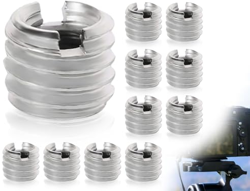 Lhbwhiz Paquete de 10 Adaptadores de Tornillo convertidos de 1/4 a 3/8, Adaptador de Rosca para trípode de cámara, Tuerca del convertidor, para trípode, cámara, monopié, D-SLR, S-LR