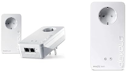 devolo Magic 2 WiFi 6 Starter Kit & Magic 2 WiFi Next Erweiterungsadapter, WLAN Powerline Adapter -bis 2.400 Mbit/s, dLAN 2.0, weiß