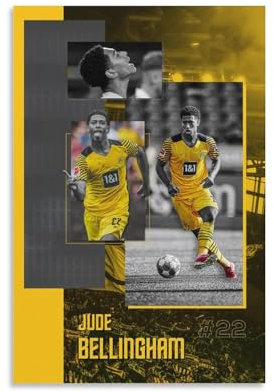 DAGUYS Poster, Fußballspieler, Jude Bellingham, Wandkunst, Poster, Rollen, Leinwand, Gemälde, Bild, Wohnzimmer-Dekoration, Zuhause, 50 x 75 cm