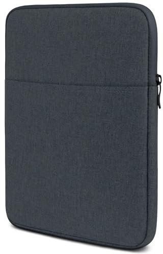 moex Tablet Hülle für Samsung Galaxy Tab S6 Lite Tasche mit Reißverschluss und Fach für Zubehör, Nylon Stoff Sleeve weich Gepolstert, Schutzhülle Minimalistisch Dash Case, Anthrazit