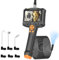 GlobalCrown Cámara de inspección endoscopio,4,3'' IPS Pantalla Camara endoscopica con 8 Luces LED, Camara inspeccion tuberias endoscopio para movil con Cable semirrígido de 5 m Impermeable IP67