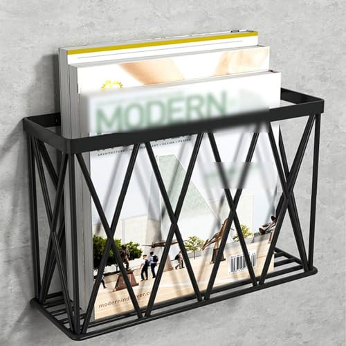 Porte-revues Mural en Maille Métallique for Magazines Ou Journaux - Panier De Rangement for La Maison, Le Salon, Le Bureau 35 * 9 * 18cm (Size : 35 * 9 * 18cm)