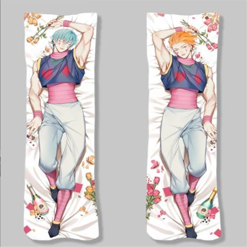Xingbiyou Seitenschläfer Kissenbezug, Hunter×Hunter Cosplay Atmungsaktiver Kissenbezug Pfirsichhaut Velour mit Reißverschluss (A, 150x50cm)