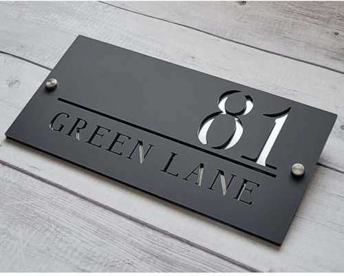 Plaque De Maison Adresse Personnalisée Numéro De Porte De Maison,numero De Maison Exterieur,nom De Rue,numéro D'adresse,numéro De Rue,moderne Numéros De Maison, Plaques Et Signalétiques