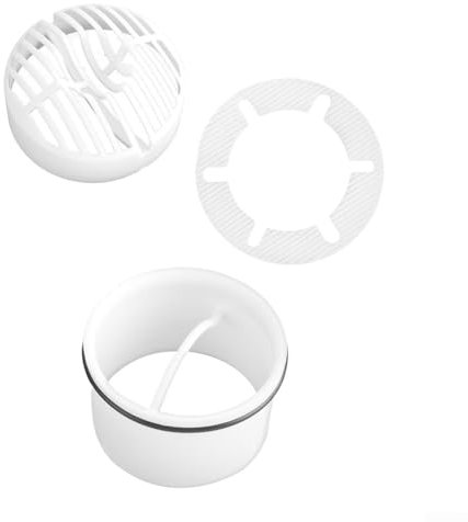 Eawfgtuw Siphon de douche filtre panier de remplacement pour les modèles 6960 6963 6961 6962 Structure tamis ondulée Siphon à cheveux efficace Facile à installer Plastique blanc