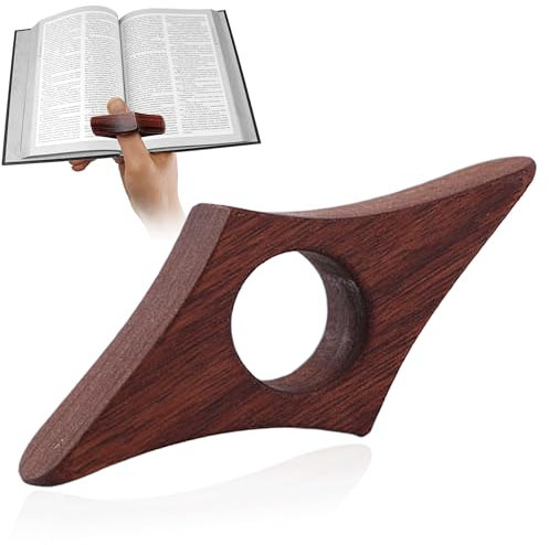 1PC Portable Natural Walnut Thumb Book Page Holder - Multi-Purpose Reading Bookmark to Enhance Experience for Readers, Book Lovers, Bookworm Literary