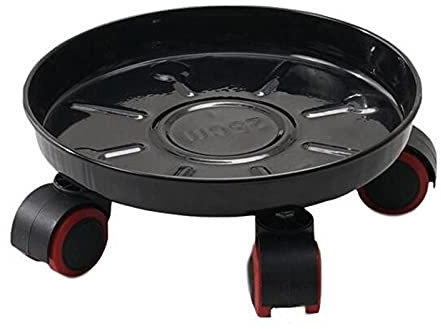 ZXIAyuxd Support pour Plantes avec Roues, Caddie pour Plantes, Déménageur de Pot de Fleur de Caddie à Plantes Roulant Rond, Jardinière, Plateau de Chariot à Chariot, Palette, Jardinière de Support d