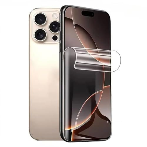 Acoweous Pack of 2 Hydrogel Protective Films for iPhone 14 Pro, Soft TPU Flexible Screen Protectors