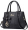 BOTCAM Klassische europäische und amerikanische -Mutter-Handtasche mittleren Alters Aigner Taschen Damen Groß (Black, One Size)