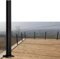 Palo Ringhiera Vetro Morsetto Nero Ringhiera Di Vetro Con Fessure E Base, 22 30 38 41 49 57 61 Pollici Pannello Di Balaustra Di Vetro Sistema Di Supporto Per Interni All'aperto, Per Balcone/patio(End