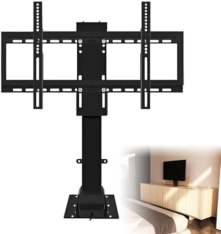 DNEPEI Höhenverstellbarer TV-Ständer, elektrischer TV-Bodenständer, für 32-75 Zoll TV-Lift mit Fernbedienung und Speichereinstellung, automatische Hublastkapazität 80 kg/176 lbs ForTV55-75in