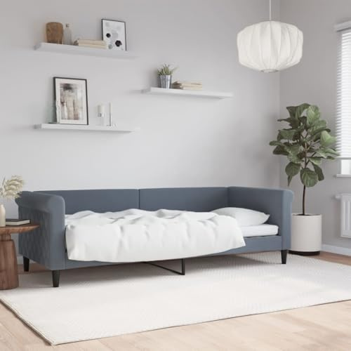 INLIFE Tagesbett Dunkelgrau 80x200 cm Samt,Möbel,Betten & Zubehör,Betten & Bettgestelle,Grau,26.05 KG,354238