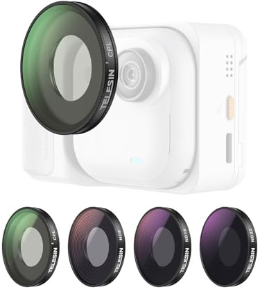 TELESIN 4er-Pack CPL+ND8+ND16+ND32 Filter für Insta 360 Go Ultra | Aufsteckbare Filter, Polarisierende Neutraldichte, Mehrfachvergütetes Optisches Glas, Zubehör für die Insta360 Go Ultra