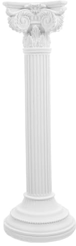 SEWACC Römische Säule Skulptur aus Kunstharz Dekorative Säulenstatue für Büro und Hochzeit Europäische Tischdekoration in Weiß
