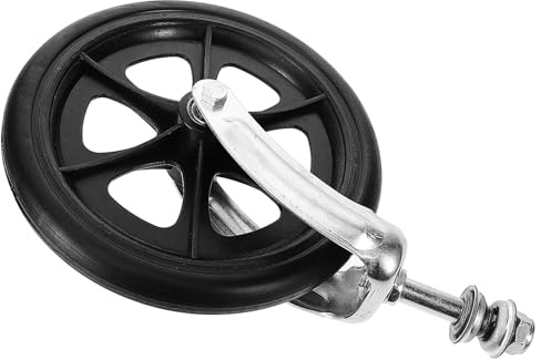 Schwarz Rollstuhl mit Lager 20cm Metall Kunststoff Vorderrad | Rollstuhl Ersatzteile, Vorderräder für Rollstühle mit Halterungen, Rollstuhl Ersatzrad