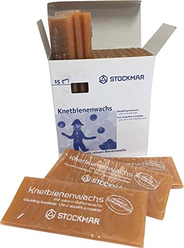 Stockmar Knetbienenwachs - Einzelfarben - 15 Tafeln 100x40x6 mm, Bienenswachsfarbe