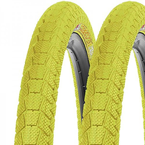 2x Kenda Fahrrad BMX Reifen Krackpot K-907 50-406 20x1.95 Draht gelb