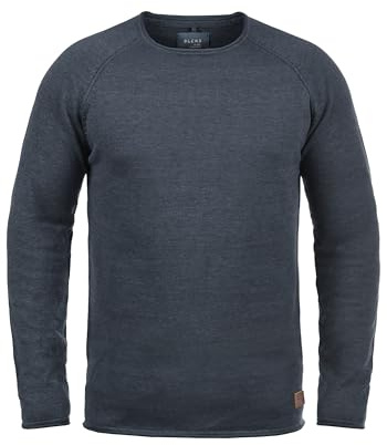 Blend BHJohn Herren Strickpullover Feinstrick Pullover mit Rundhalsausschnitt