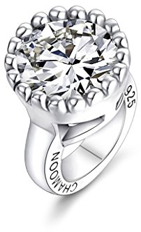 CHAMOON Charm-Anhänger White Crystal Kristall Stein 925 Sterling Silber 11006-1